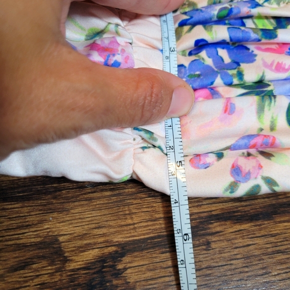 Zara NEW Halter Cropped Top Pink Purple Floral Pattern Zipper Side Size Small - Picture 12 of 15